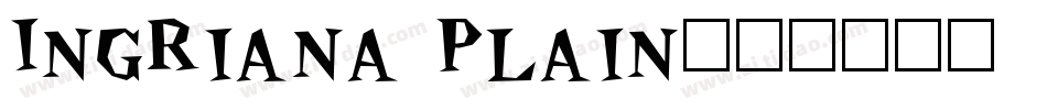 Ingriana Plain字体转换